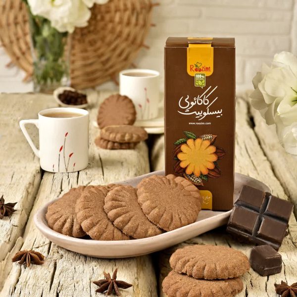 بیسکوییت سالم کاکائویی – میانوعدهای خوشمزه و مقوی با طعم کاکائو